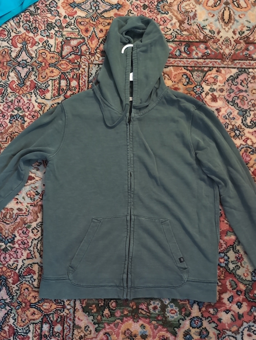 Outerknown Dark Green Zip Sur Hoodie